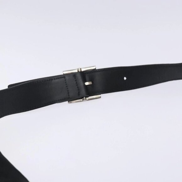 Salvatore Ferragamo Gancini Shoulder Bag Nylon Navy Silver - Picture 8 of 16